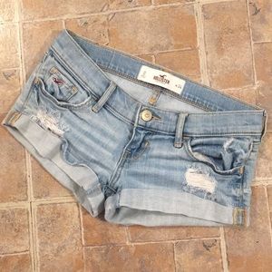 Hollister distressed jean shorts size juniors 0